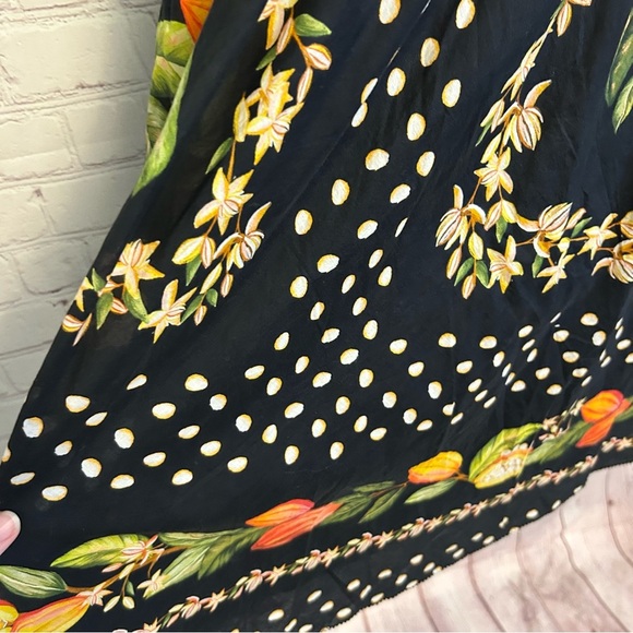 Farm Rio Cocoa Paradise Mini Ruffle sleeve dress New artsy cottagecore SML chic - Picture 12 of 12